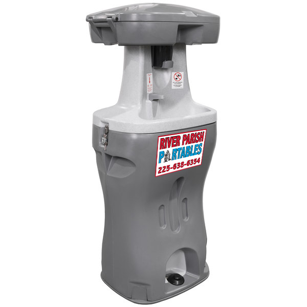 Industrial hand wash station on a Louisiana job site for worker hygiene and safety